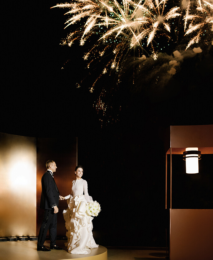 ночная свадебная церемония