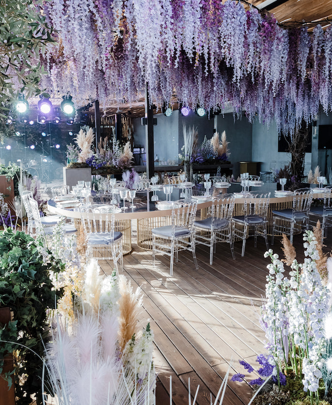 свадебный декор сирень